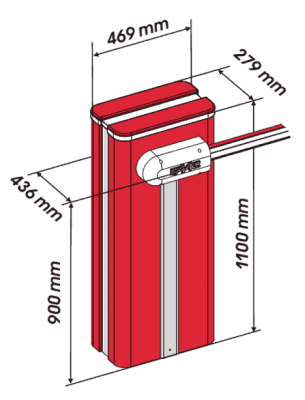 ابعاد نصب راهبند b680