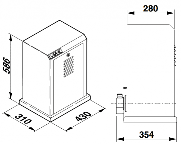 نصب درب ریلی ۸۸۴ - اندازه جک ریلی