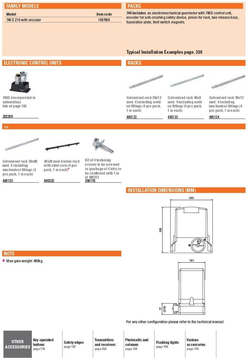 faac740-2 جک ریلی درب پارکینگ فک FAAC 740 - Image 7