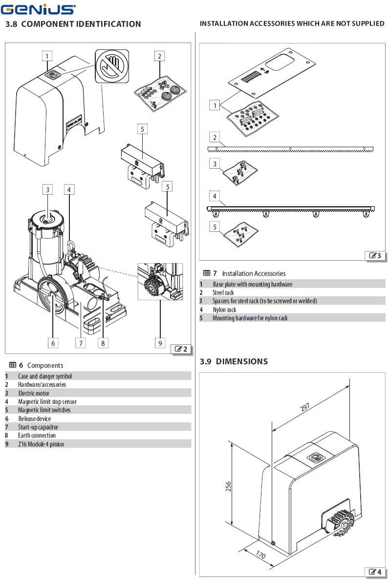 blizzard 9 - 2 جک ریلی درب پارکینگ جنیوس GENIUS BLIZZARD 900 - Image 9