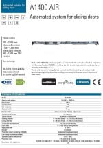 درب اتوماتیک شیشه ای FAAC مدل A1400 - Image 2