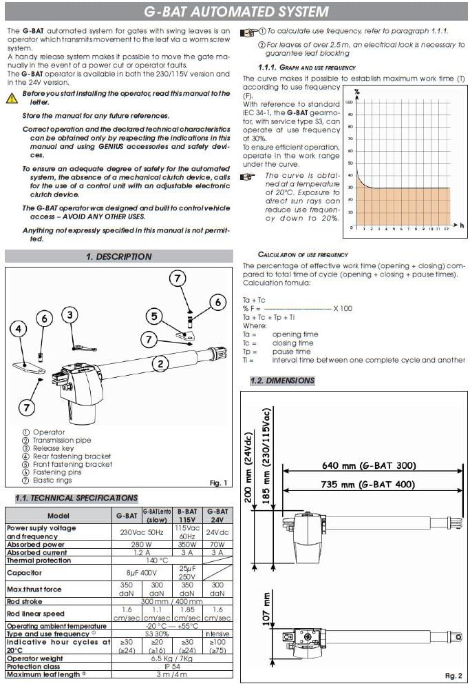 genius gbat300-400 جک بازویی درب پارکینگ جنیوس GENIUS GBAT 400 - Image 8