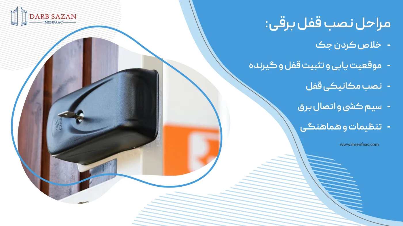 مراحل نصب قفل برقی برای جک پارکینگ