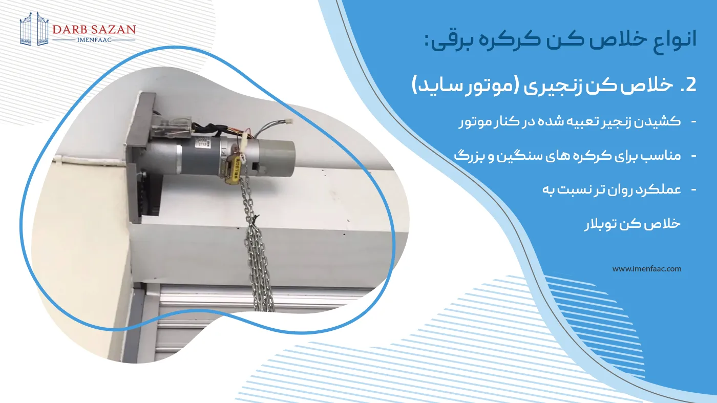 خلاص کن زنجیری کرکره برقی