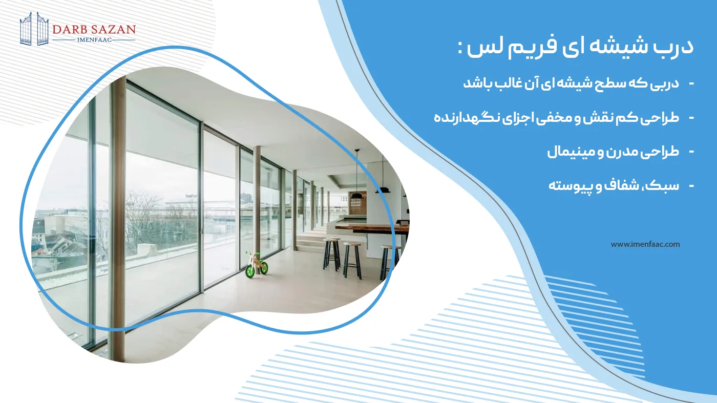 درب شیشه ای فریم لس