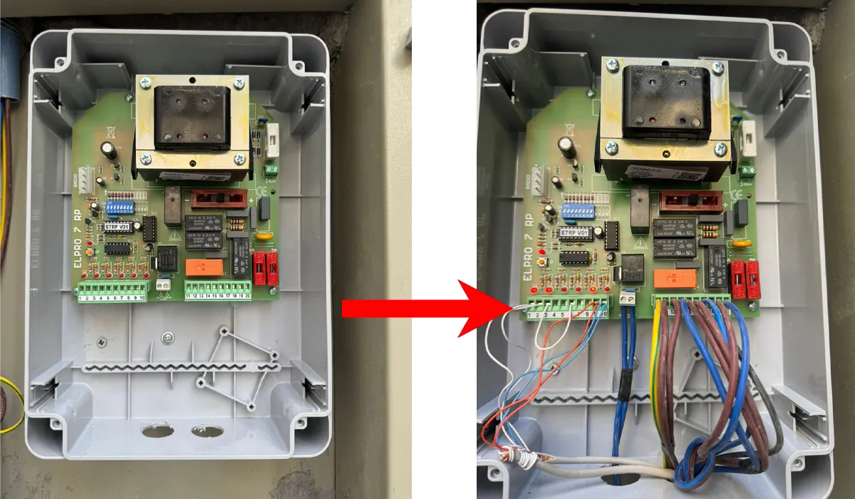 سیم کشی و اتصالات برد جک پارکینگ