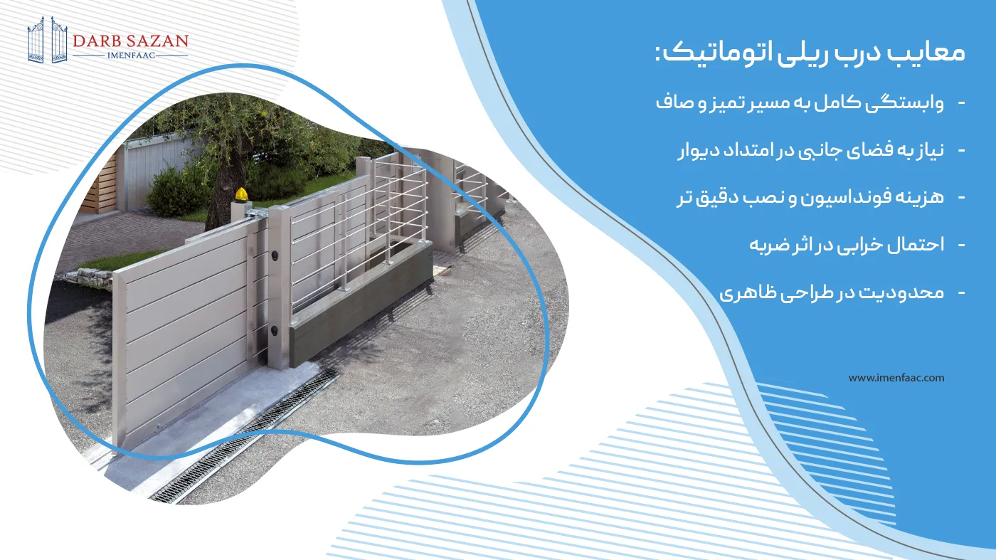 معایب درب ریلی اتوماتیک